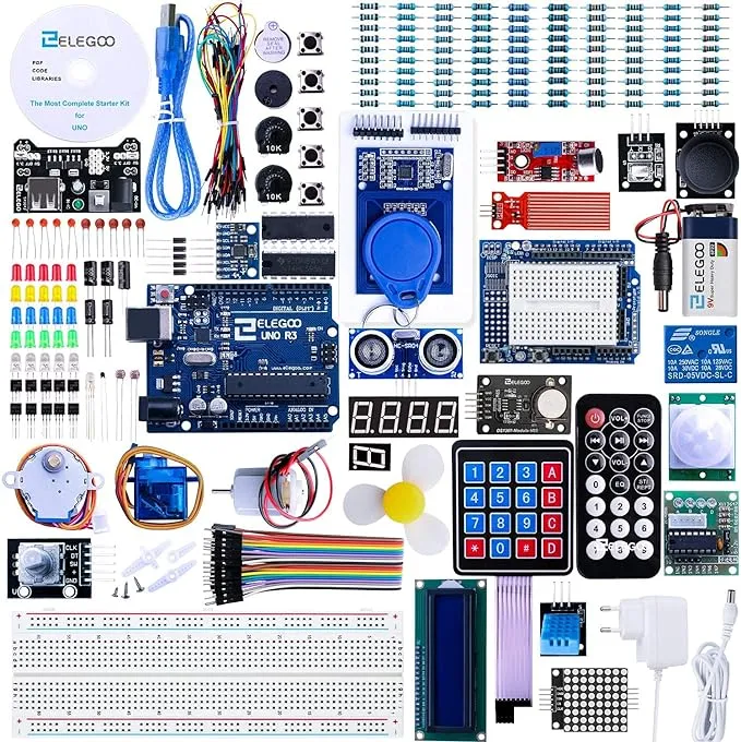 ELEGOO UNO R3 Project Most Complete Starter Kit with Tutorial Compatible with Arduino IDE (63 Items)