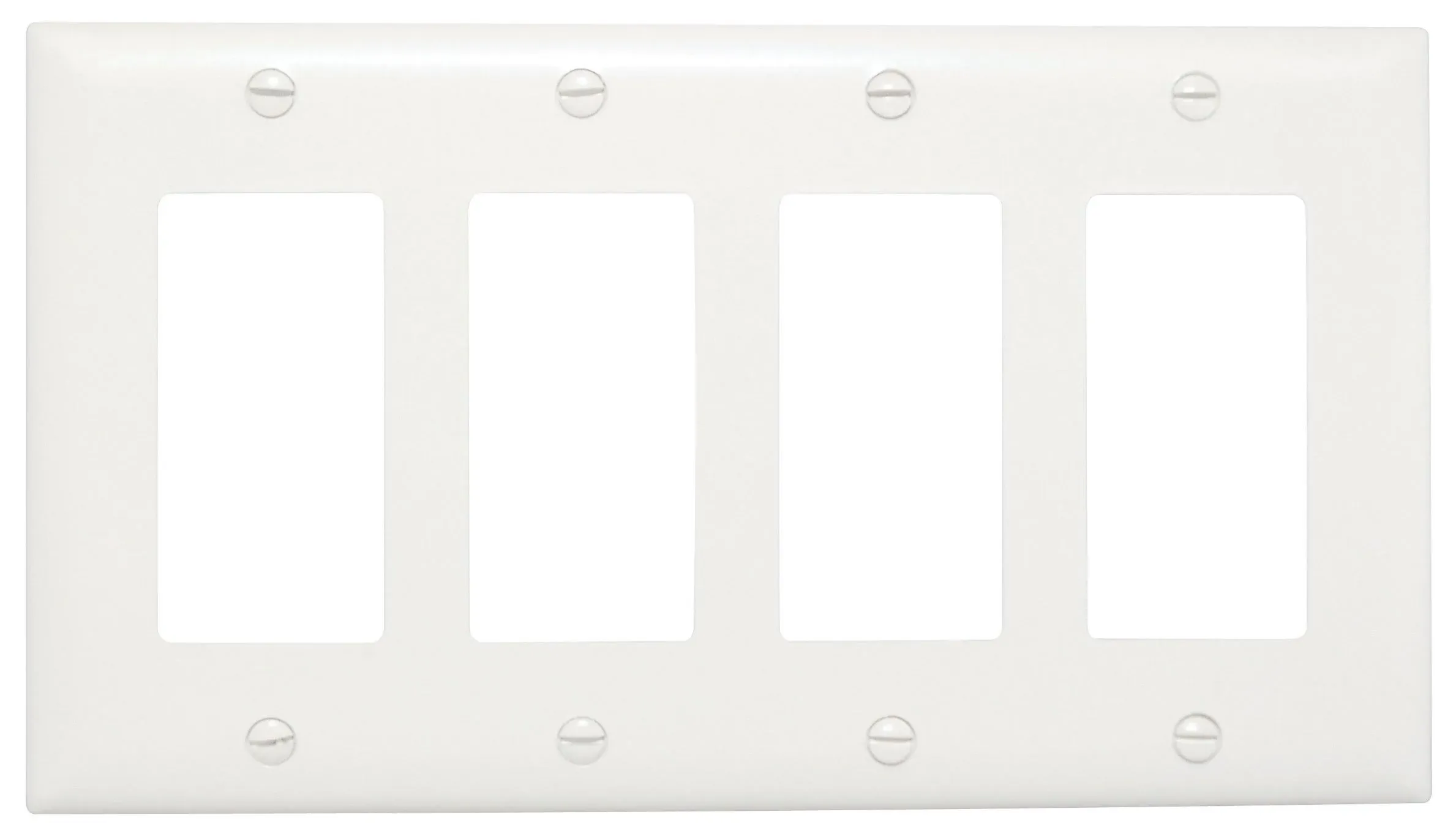 Legrand - Pass &Amp; Seymour TP264WCC10 Trade Master Nylon Wall Plate with Four ...