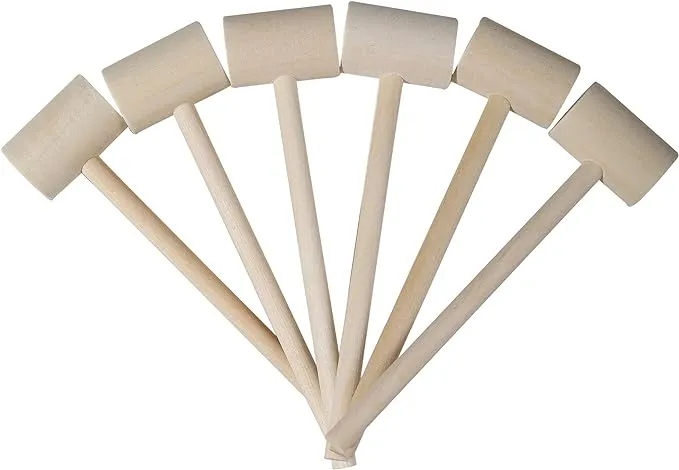 36 Pieces Wooden Hammers, Cute Mini Hammers for Crafts and Breakable Heart Chocolate