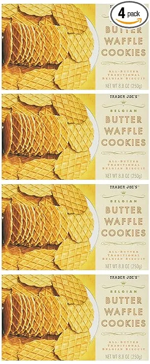 Trader Joe's Belgian Butter Waffle Cookies ,8.8 Ounce (Pack of 4)