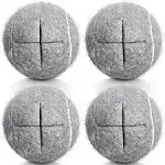 Precut Tennis Balls, 4PCS Walker Glide Balls, Heavy Duty Long Lasting Felt Pads for Furniture Legs and Floor Protection (Grey)