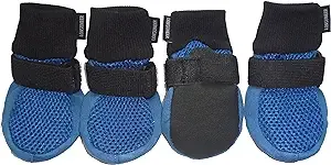 LONSUNEER Dog Boots Breathable and Protect Paws Soft Nonslip Soles Blue Color ...