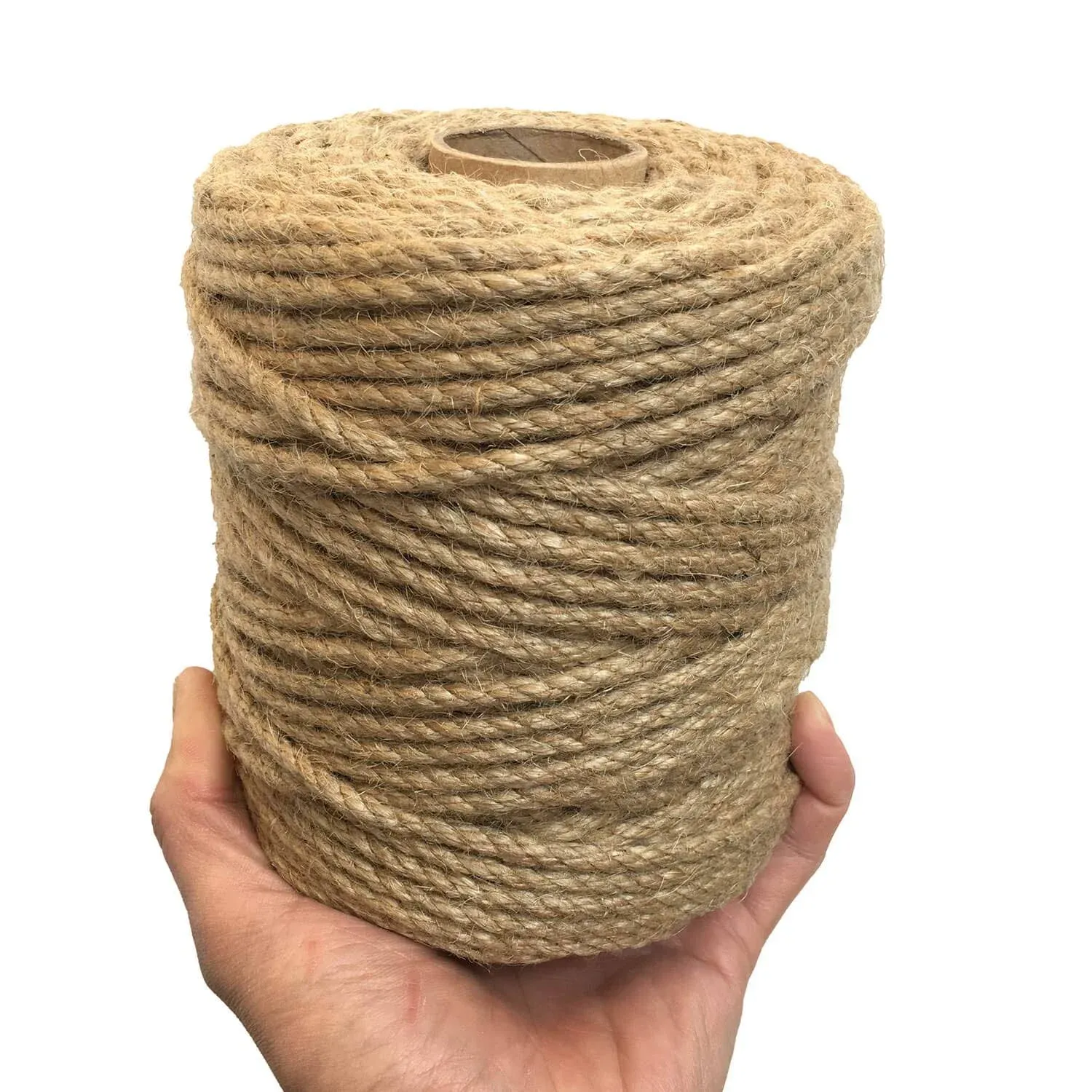 5mm Jute Twine, 328 Feet Braided Natural Jute Rope, Heavy Duty and Thick Twin...