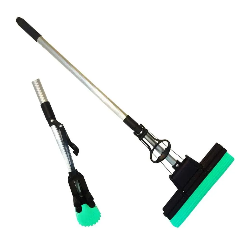 Ultra Super Absorbent Professional Double Roller Sponge Foam Mop and Extra Head