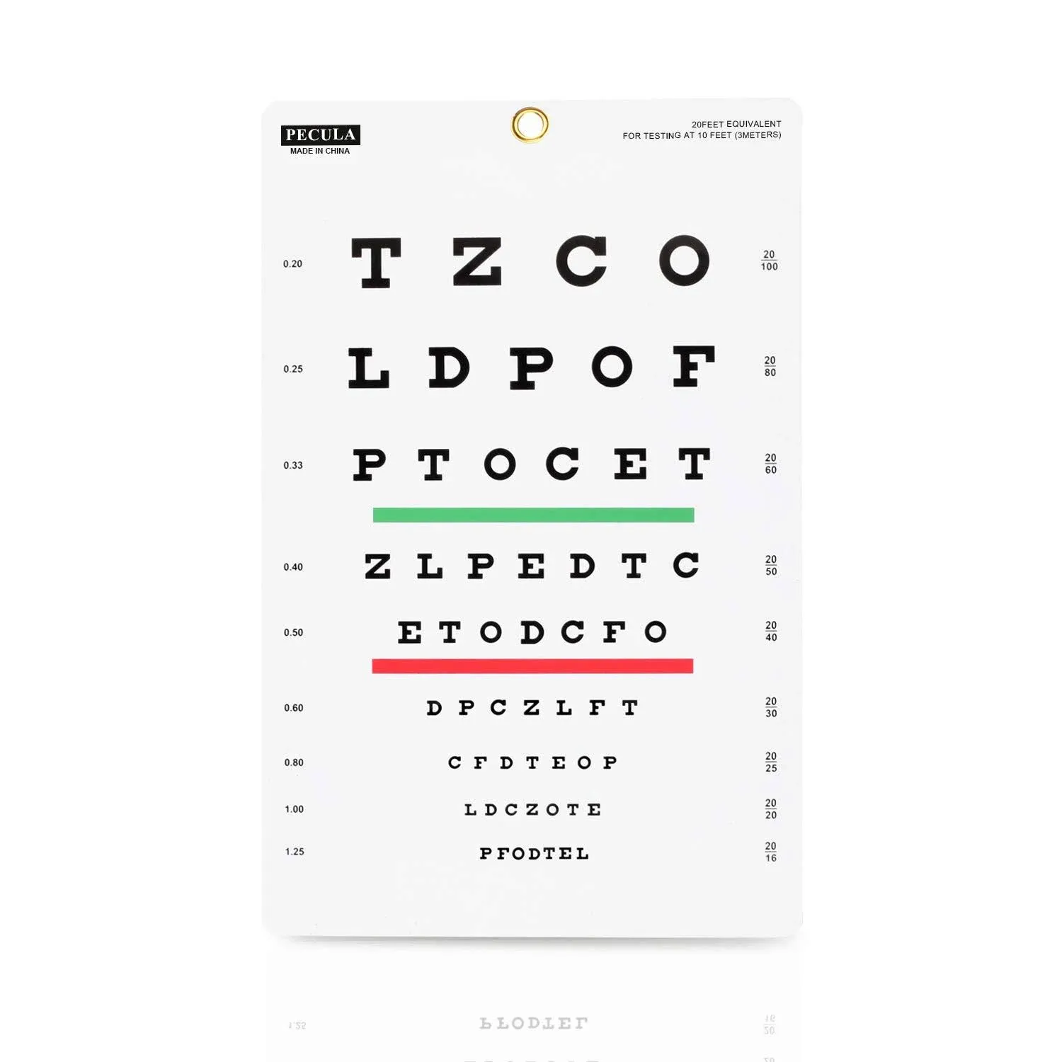 Eye Chart Snellen Eye Chart Wall Chart Snellen Charts for Eye Exams 10 Feet 9