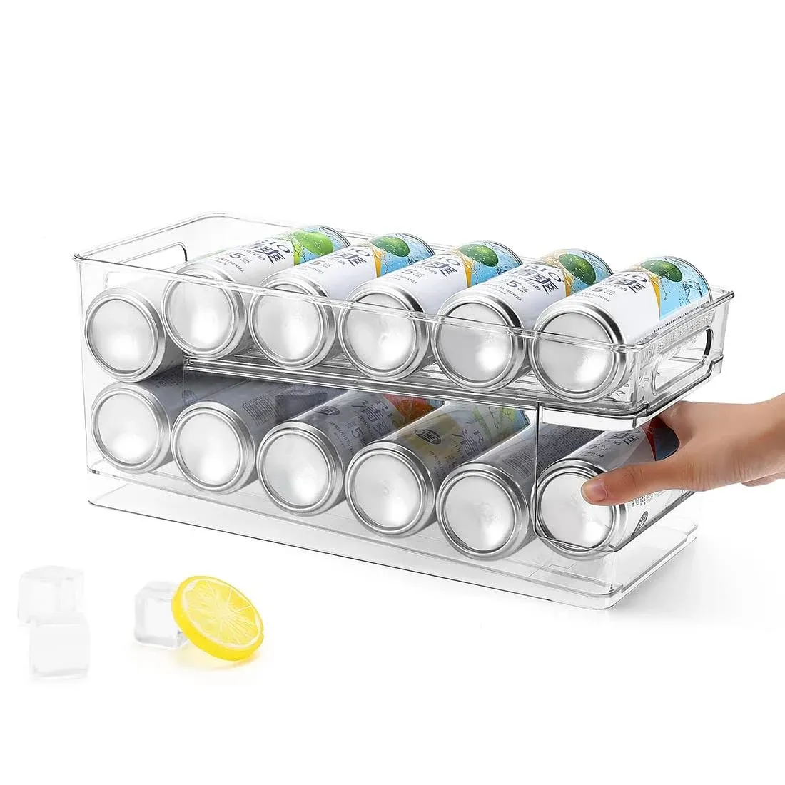 Xicennego Upgrade Double-Layer Automatic Rolling Beverage Soda Can Storage ...