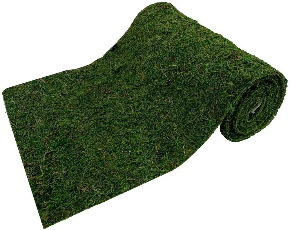 Moss Table Runner Preserved Moss Mat for Crafts Wedding Party Decor 12&#034; x 71&#034;...