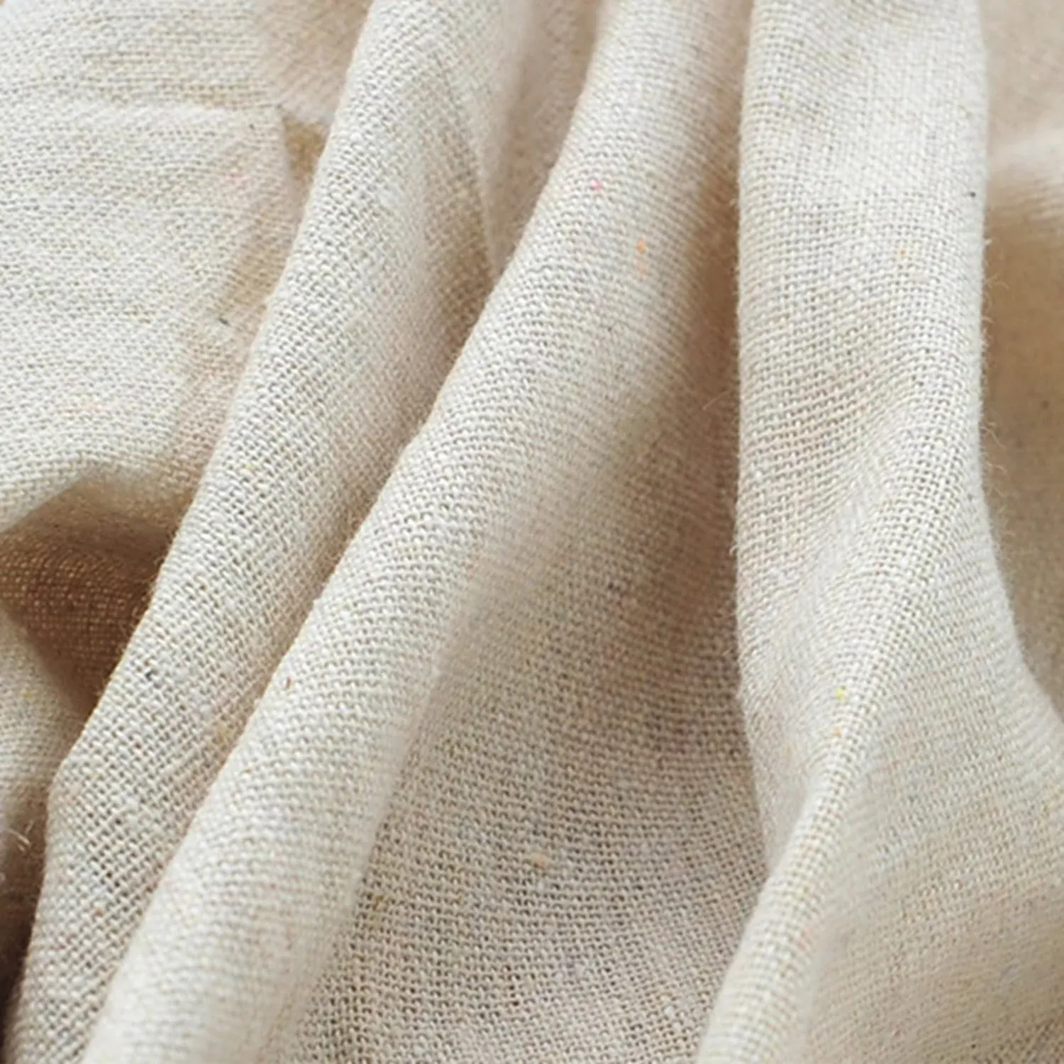 Light Beige Linen Needlework Embroidery Fabric Cross 1yd, 