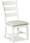 Valebeck Beige/White Dining Chair, Set of 2