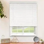 Chicology Cordless 1-Inch Vinyl Mini Blinds, 22 inch x 72 inch, White