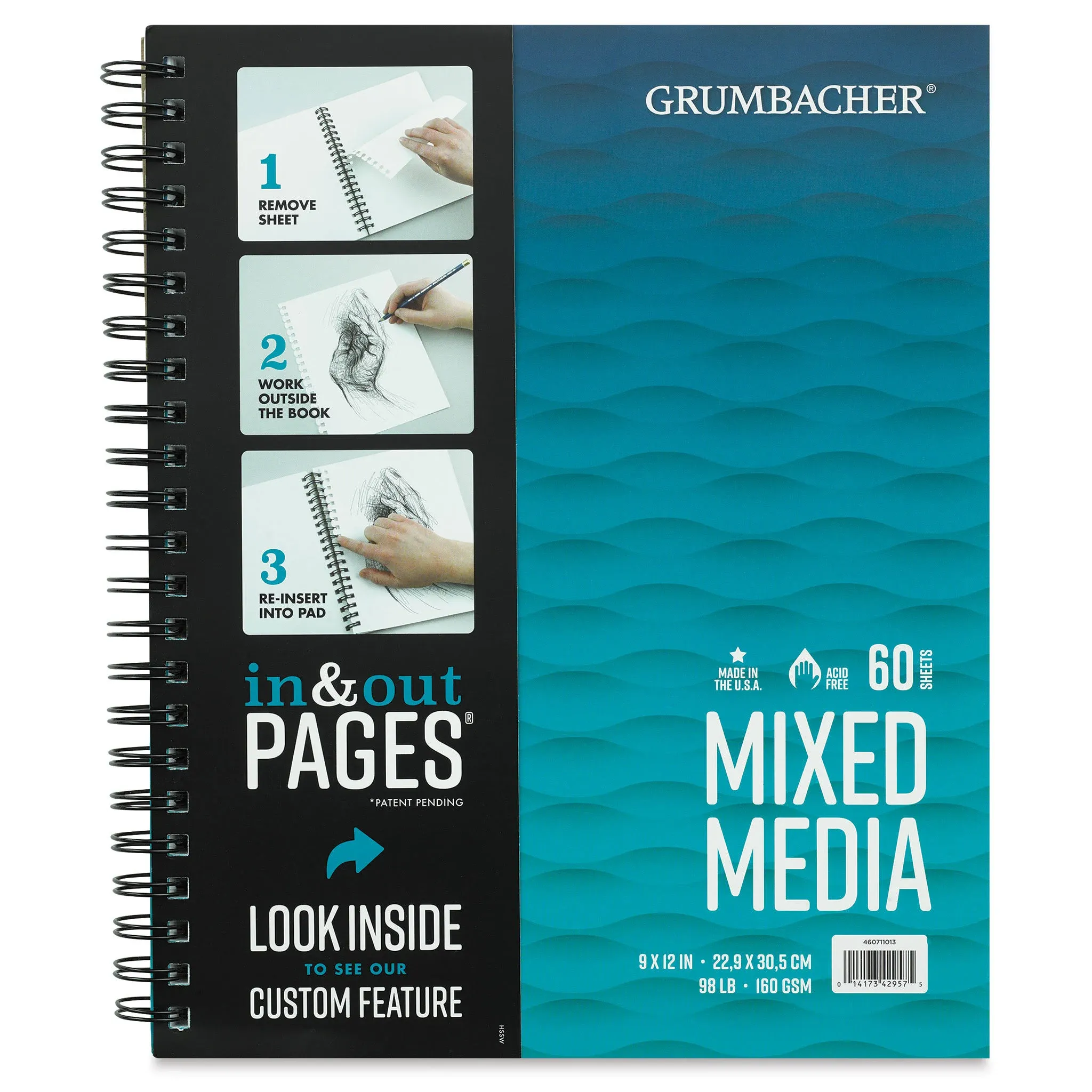 Grumbacher Mixed Media in & Out Pad - 11" x 14", 60 Sheets