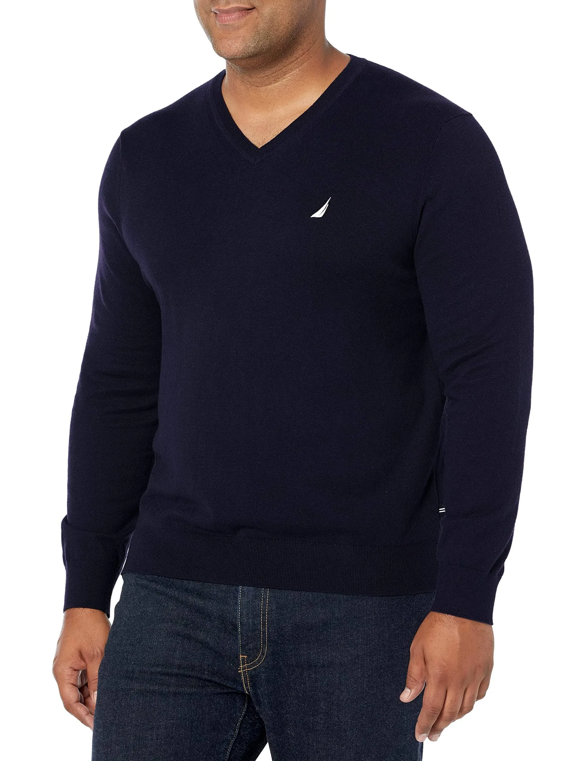 Nautica Men's Navtech V-Neck Sweater - Navy