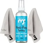 MagicFiber Anti Fog Cleaning Kit for Glasses, Swim Goggles, Snorkel Masks, Ski Goggles & More! Anti Fog Spray