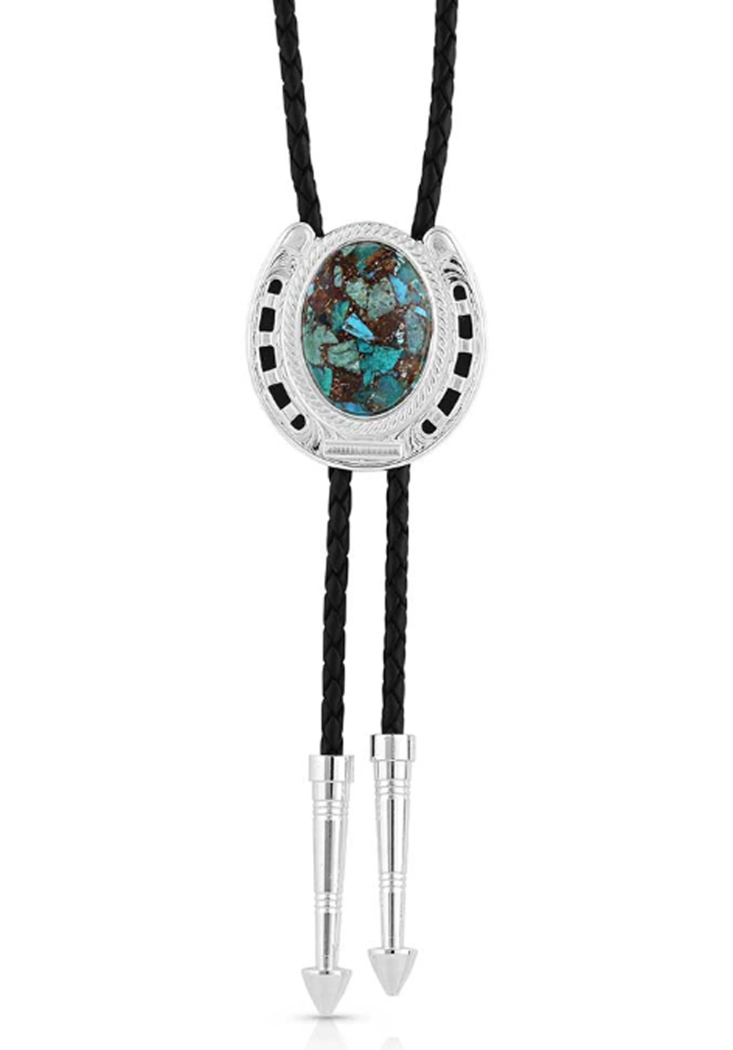 Montana Silversmiths The Pioneer&#039;s Turquoise Bolo Tie Silver