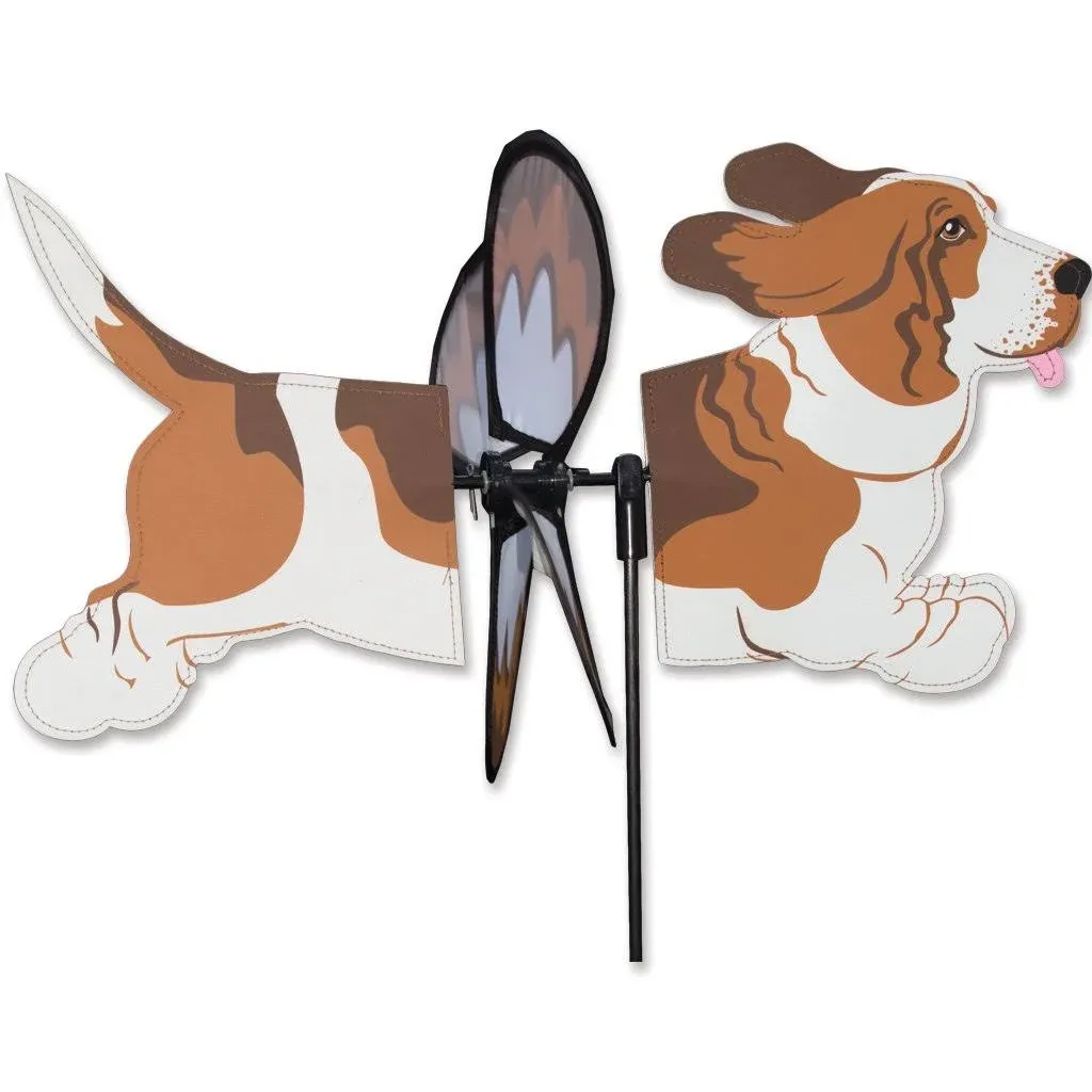 BASSET HOUND Petite Garden Wind Spinner by Premier Kites &amp; Designs