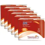 Tranquility Premium ATN Disposable Briefs with Tabs, Overnight Protection Superabsorbent Core for Leak-Free and Full-Fit Comfort, X-Large 72ct Case