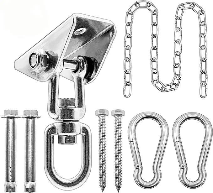 Hammock Hanging Kit with Swing Chain, 1000lbs Capacity Hanging Hooks Heavy Duty