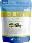 Circulation Foot Soak 32 Ounces Epsom Salt with Natural Ginger, Cypress, Eucalyptus, Wintergreen and Lavender Essential Oils Plus Vitamin C in BPA