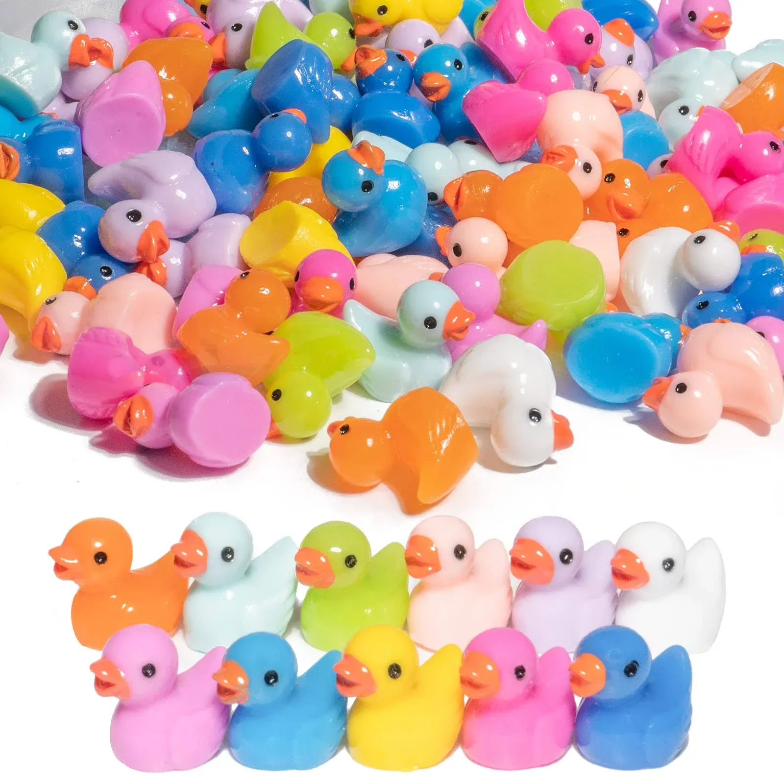 220 Pcs Mini Resin Ducks Tiny Ducks Miniature Duck Figures Small Ducks Micro ...