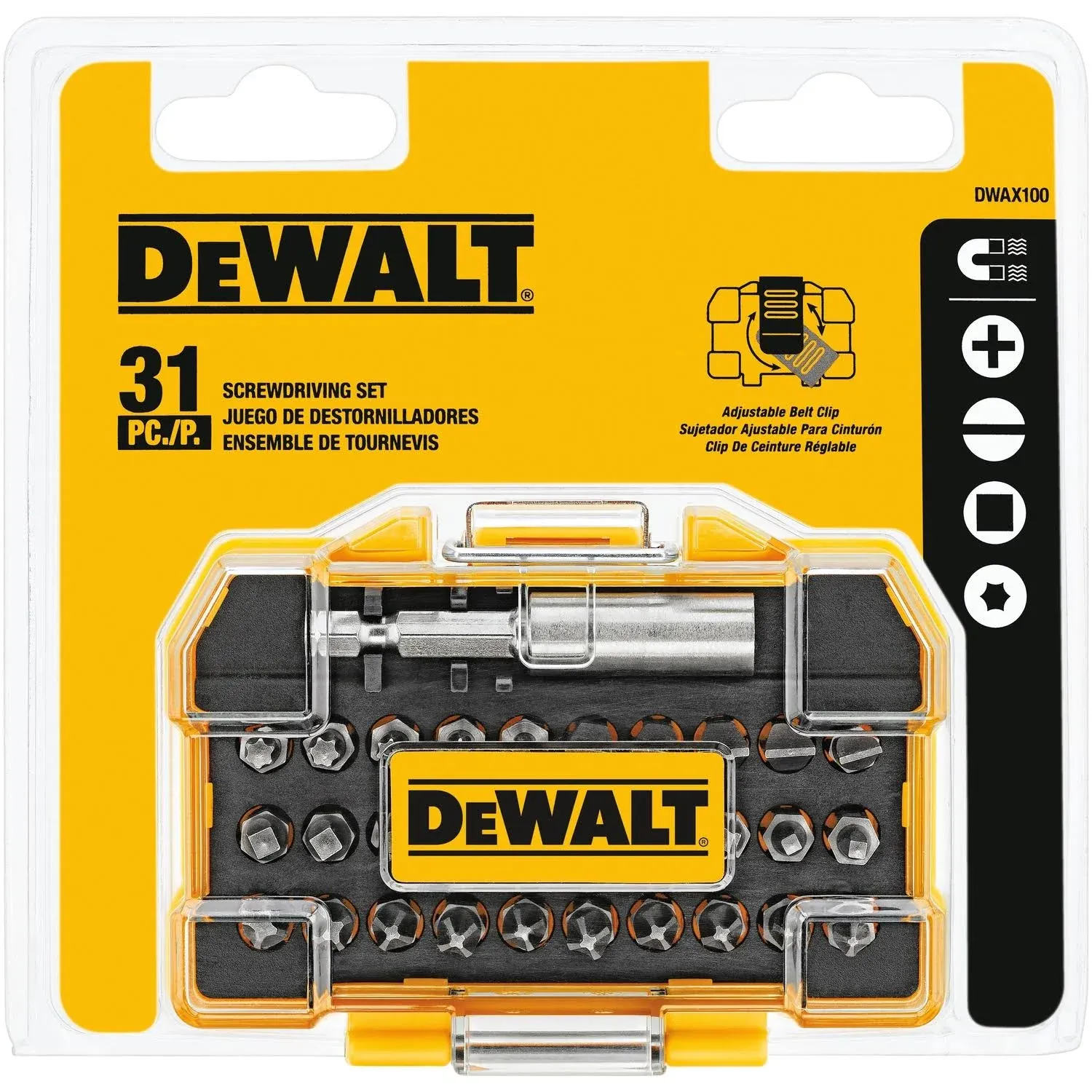 DeWalt DWAX100 31 Piece Screwdriving Set