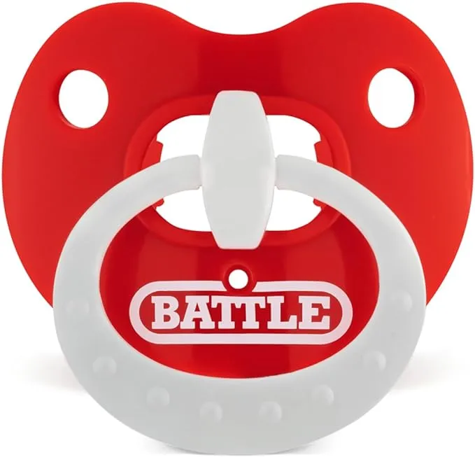 Battle Sports Binky Oxygen Red/White Football Mouthguard