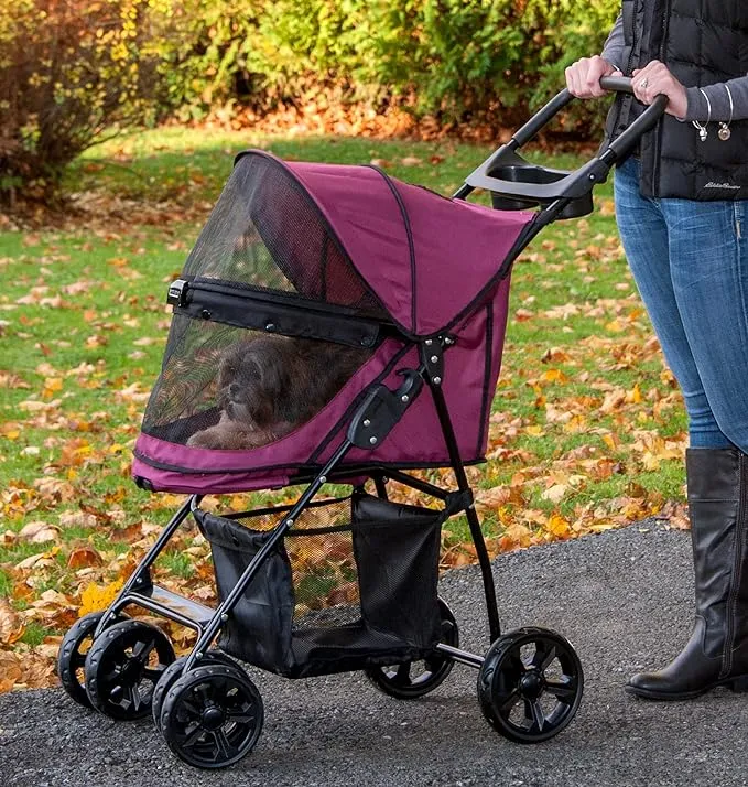 Pet Gear Happy Trails Lite No Zip Pet Stroller - Boysenberry