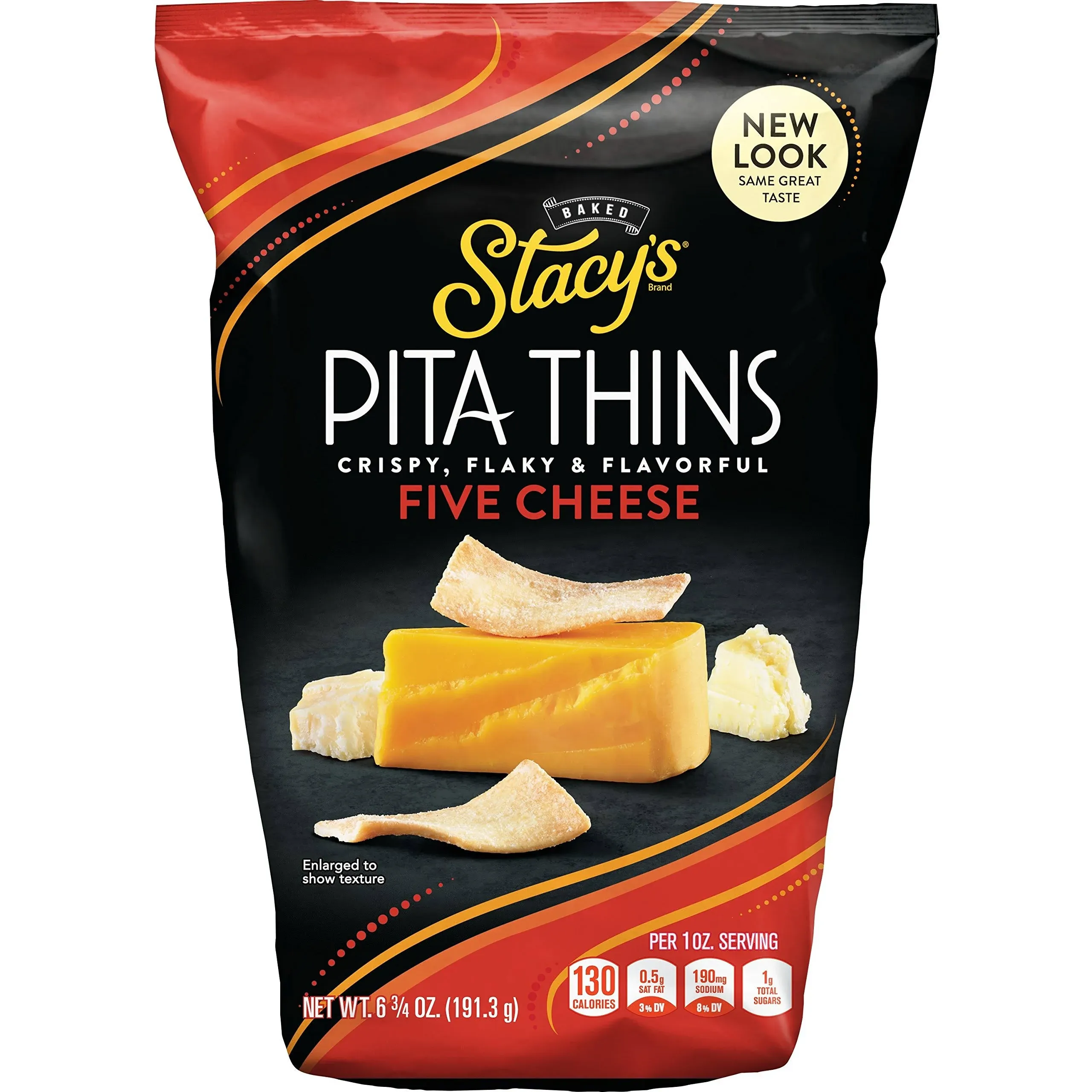 Stacys 5 Cheese Flavored Pita Thins 6.7 Ounce Pack of 8