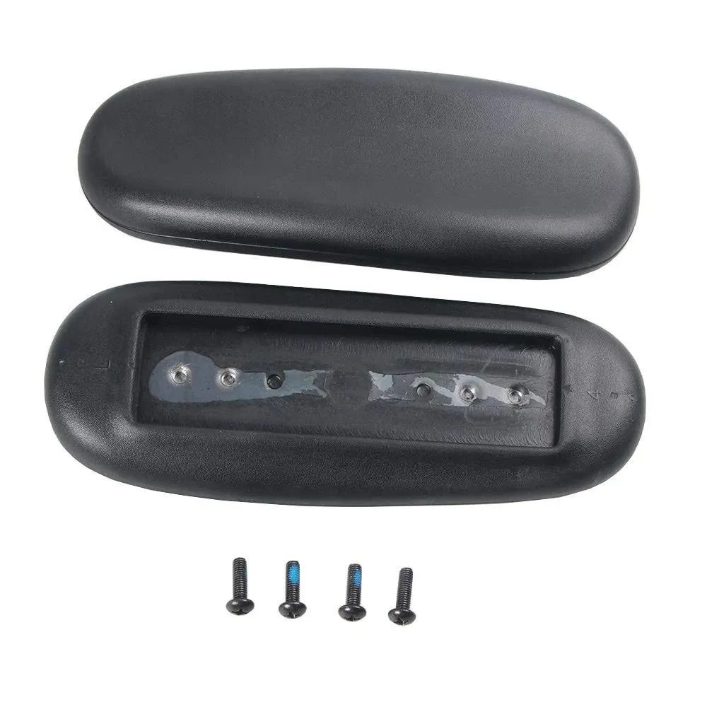 Office Chair Replacement Armrest Arm Pads Caps Univeral 4" 5.5" Mounting Hole 1 Pair Black