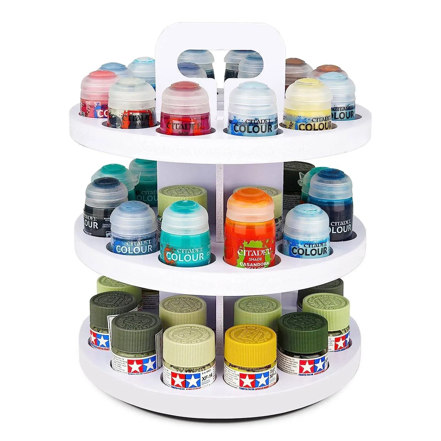 3-Tier Spinning Paint Organizer Rack for 48 Citadel Paints Bottles