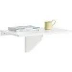 Haotian FWT03-W, White Wall-Mounted Drop-Leaf Table, Folding Kitchen & Dining ...