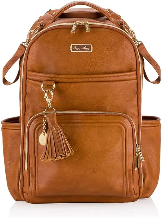 Itzy Ritzy - Boss Plus Backpack Diaper Bag Cognac