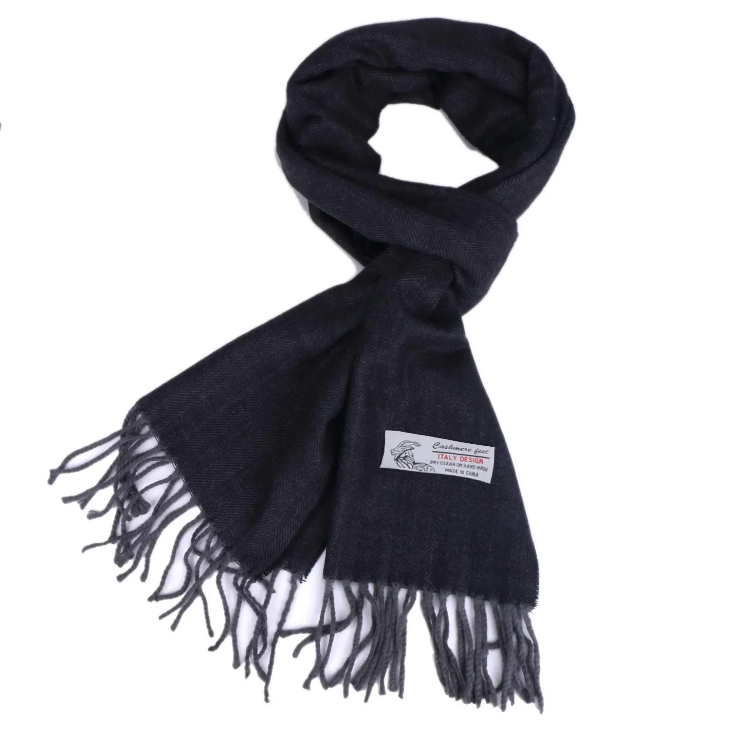 TZ Promise Herringbone Pattern Cashmere Feel Classic Soft Luxurious Winter Wrap ...