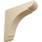 Ekena Millwork BKTW01X06X06OLRW-CASE-2 Small Olympic Wood Wood Brackets, 1 3/4"W x 6"D x 6"H (2-Pack), Rubberwood