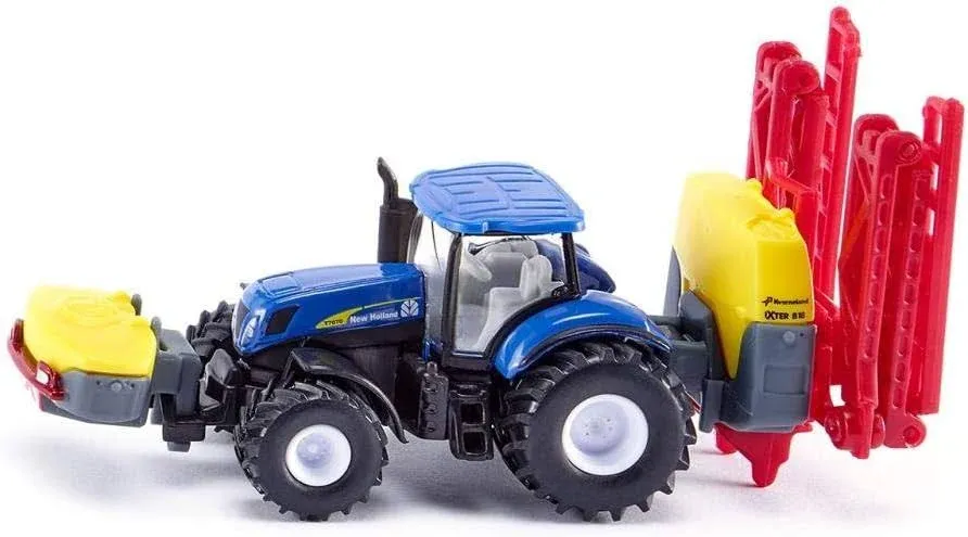 Siku 1799, New Holland Tractor with Kverneland Crop Sprayer, 1:87, Metal/Plastic, Blue, Folding Boom