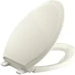 KOHLER 4734-RL-0 Rutledge ReadyLatch Elongated Toilet Seat, Quiet-Close Lid and Seat, Countoured Seat, Grip-Tight Bumpers and Installation Hardware, White