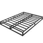 Firpeesy 10 Inch Queen Bed Frame with Round Corner Edges Low Profile Queen Metal Platform Bed Frame with Steel Slat Support No Box Spring Needed