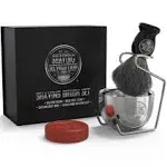 Luxury Shaving Badger Shave Brush Set: Badger Hair Shaving Brush Safety Stand