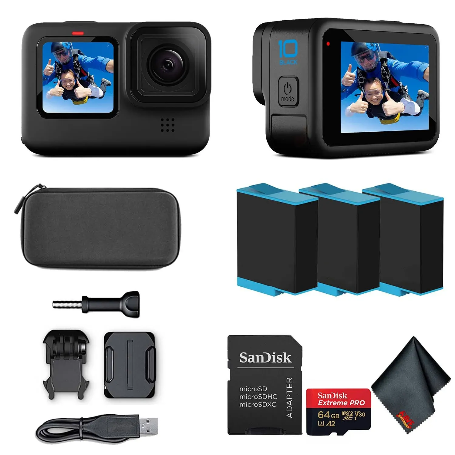 GoPro Hero10 (Hero 10) Black - Waterproof Action Camera with Front LCD and Touch ...