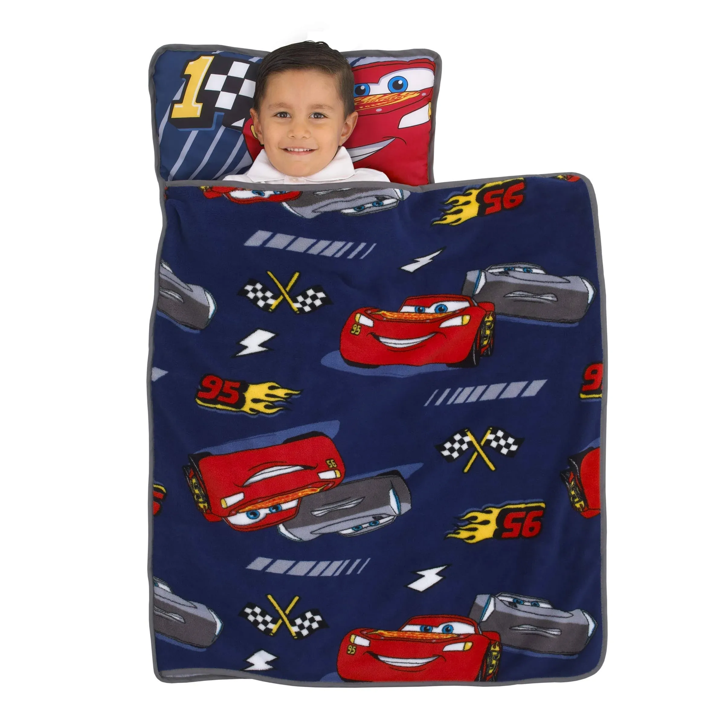 Disney Cars Navy & Red Toddler Nap Mat, Navy, Red, Yellow, (5849392P)