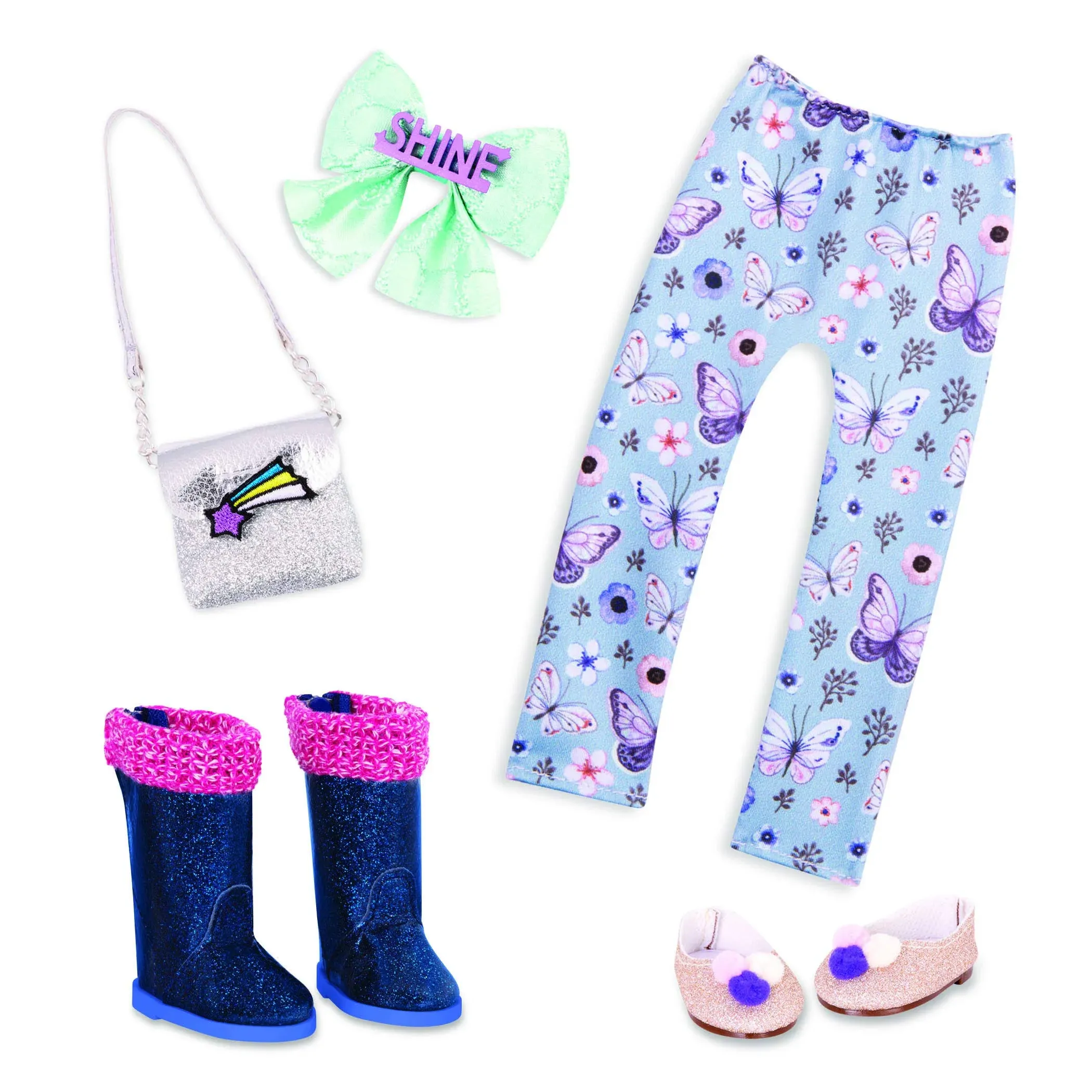 Glitter Girls Dolls – 14-inch Doll Clothes and Accessories – Butterfly Leggings ...