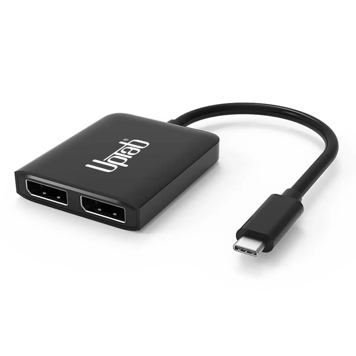 uptab DisplayPort to Dual DisplayPort Adapter 8K Multi Monitor Splitter, Converter Multi-Stream Transport (MST) Hub, DP to 2X DP