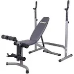 2-Piece Combo Adjustable Bench Press Body Champ Weight Bench