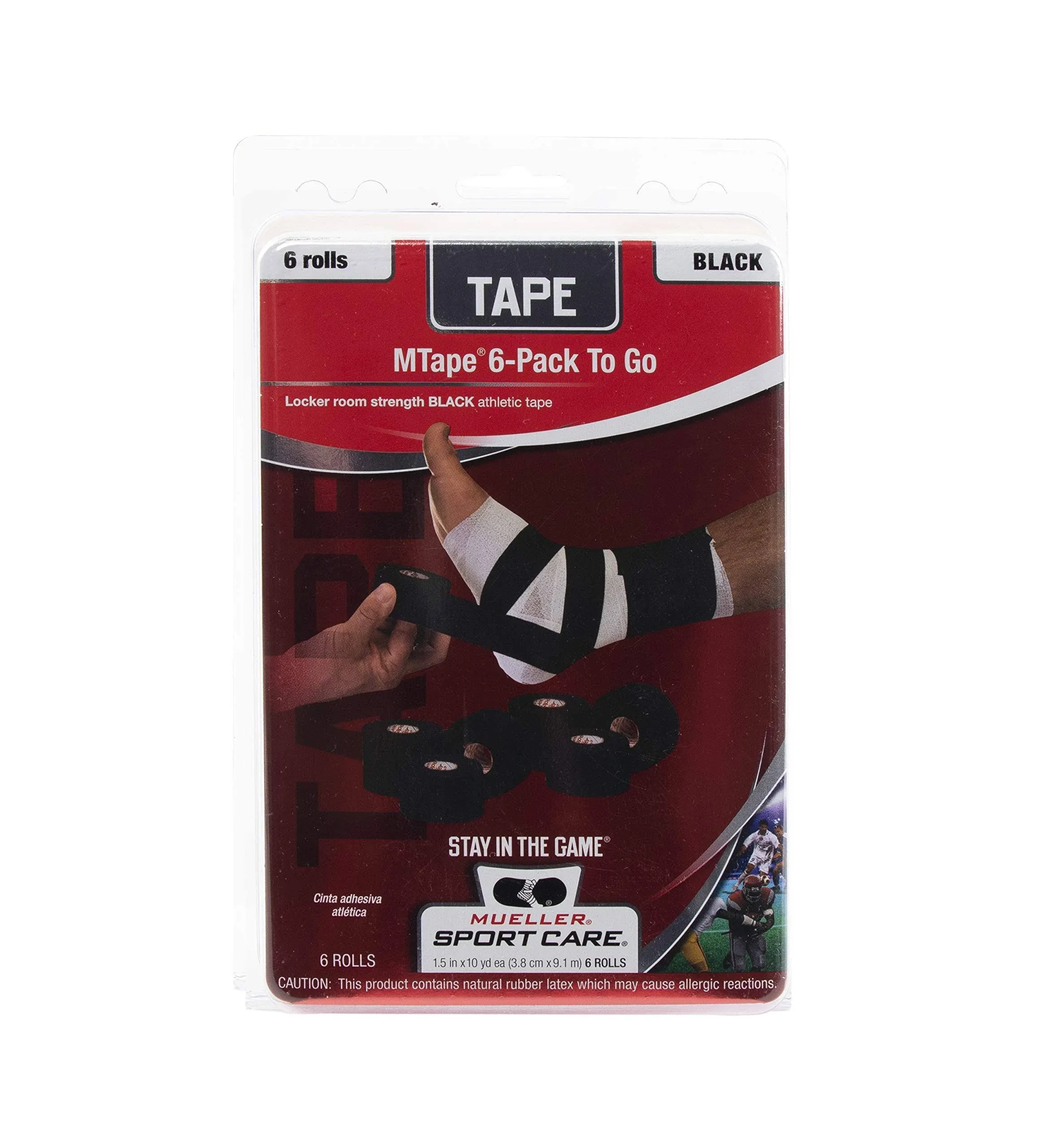 Mueller MTape Athletic Tape (6 Pack) Black