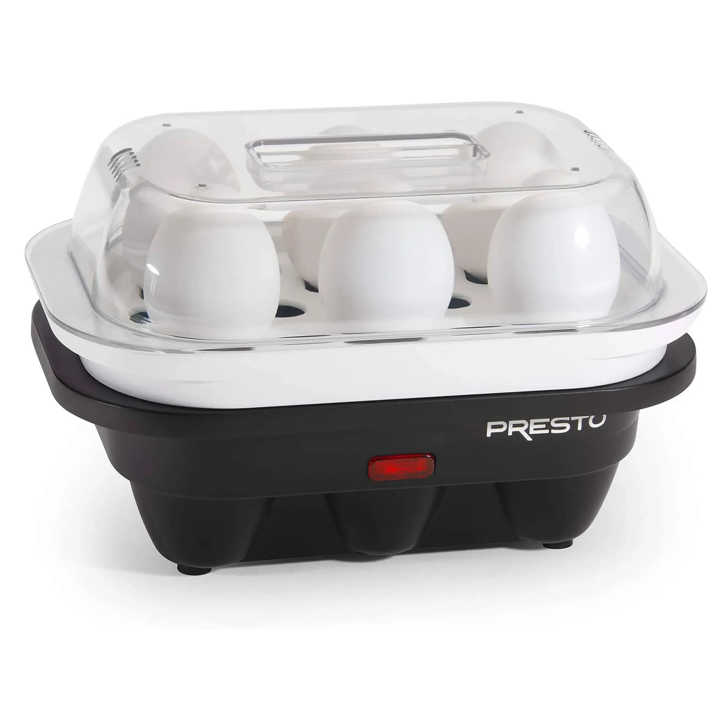 National Presto 04632 Electric Egg Cooker, 6, Black and White