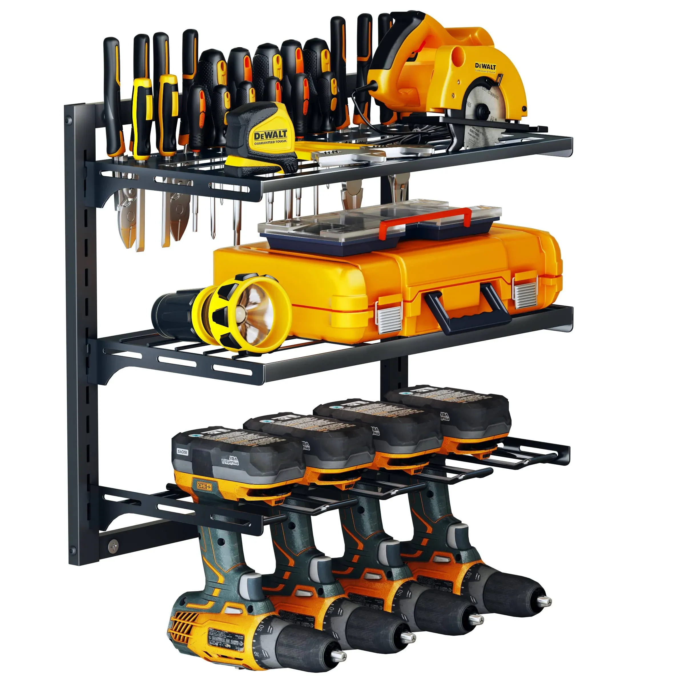 Power Tool Organizer Wall Mount,3 Tier Tool Organizer and Storage Rack,Drill ...