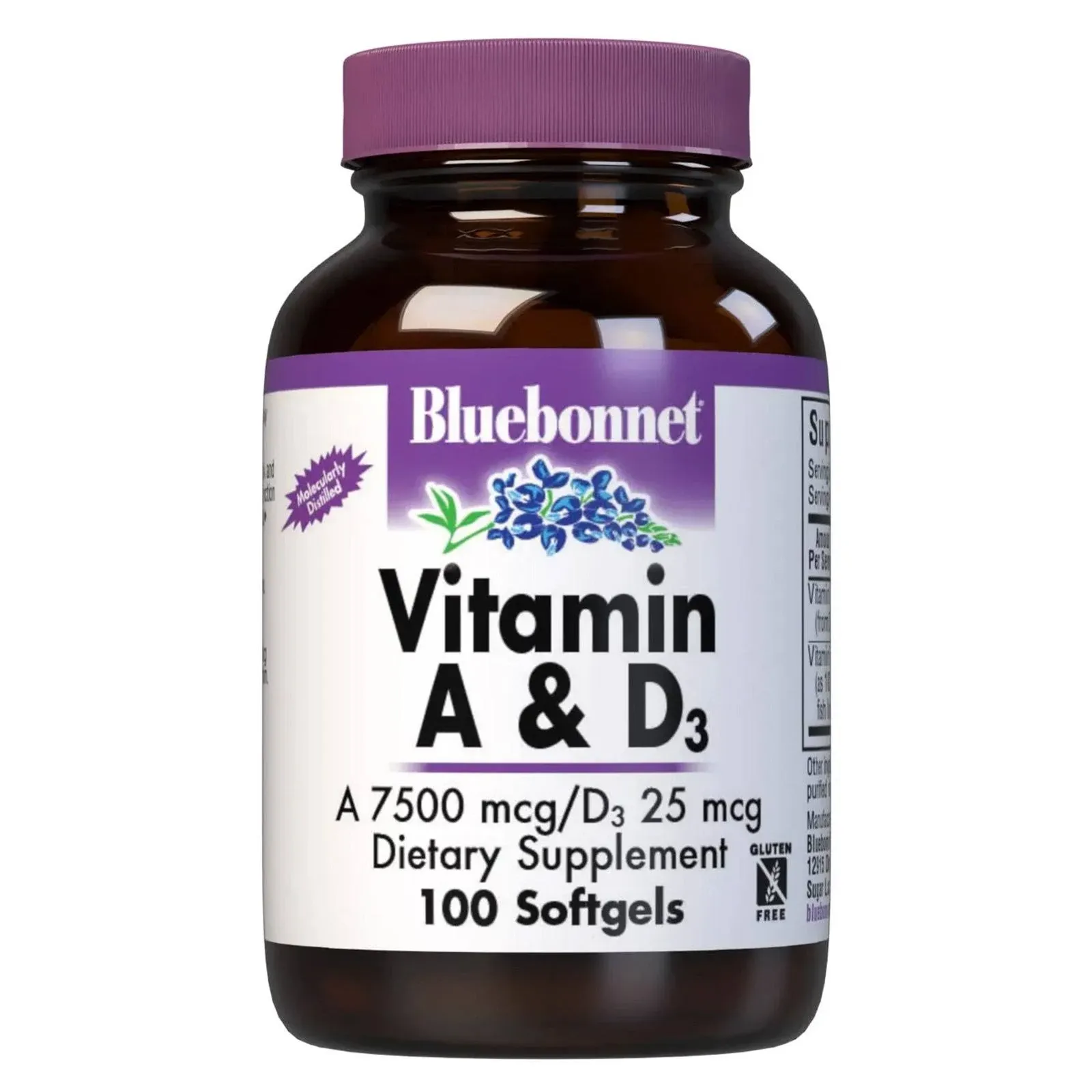 Bluebonnet, Vitamin A & D3, 100 Softgels