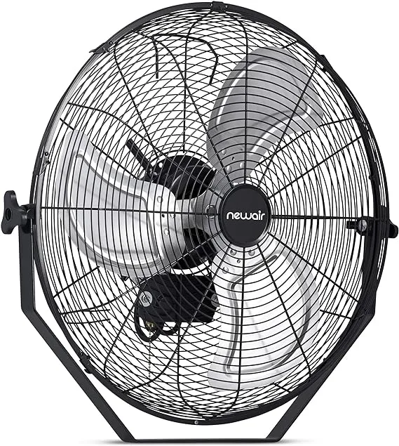 Newair 18" Outdoor High Velocity Wall Mounted Fan with 3 Fan Speeds and Adjustable Tilt Head