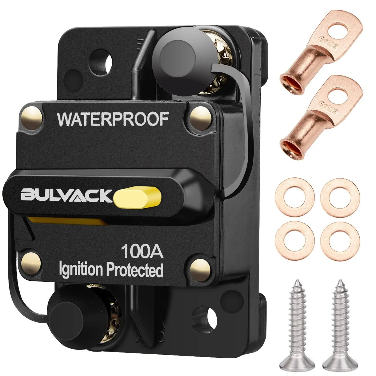 BULVACK 100 Amp Circuit Breaker with Manual Reset Car Marine Trolling Motors ...