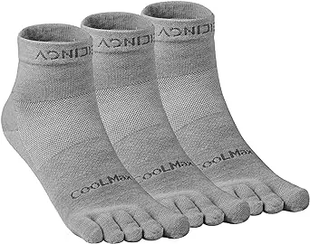 aomagic Men & Womens Lightweight Breathable Toe Socks for Running Hiking 3 Pairs ...