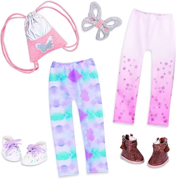 Glitter Girls Dolls – 14-inch Doll Clothes and Accessories – Butterfly Leggings ...